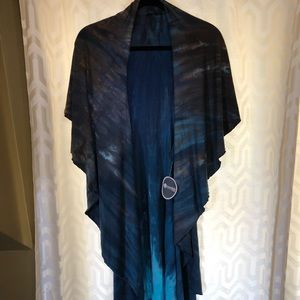 Tie dye sleeveless cardigan vest